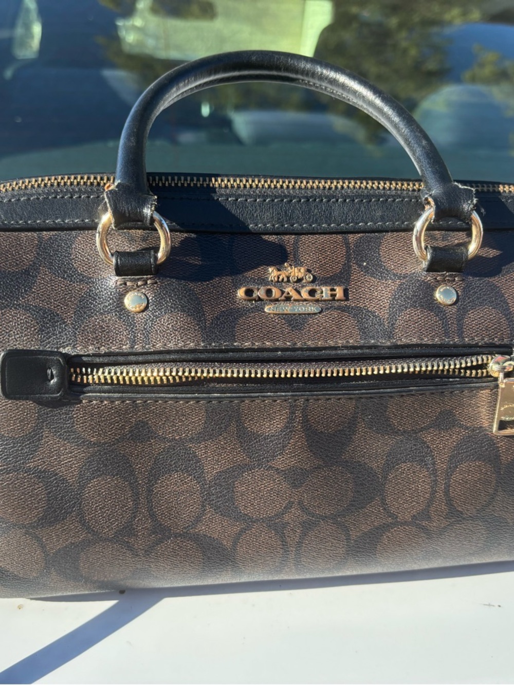 Coach Brown Signature Canvas bag